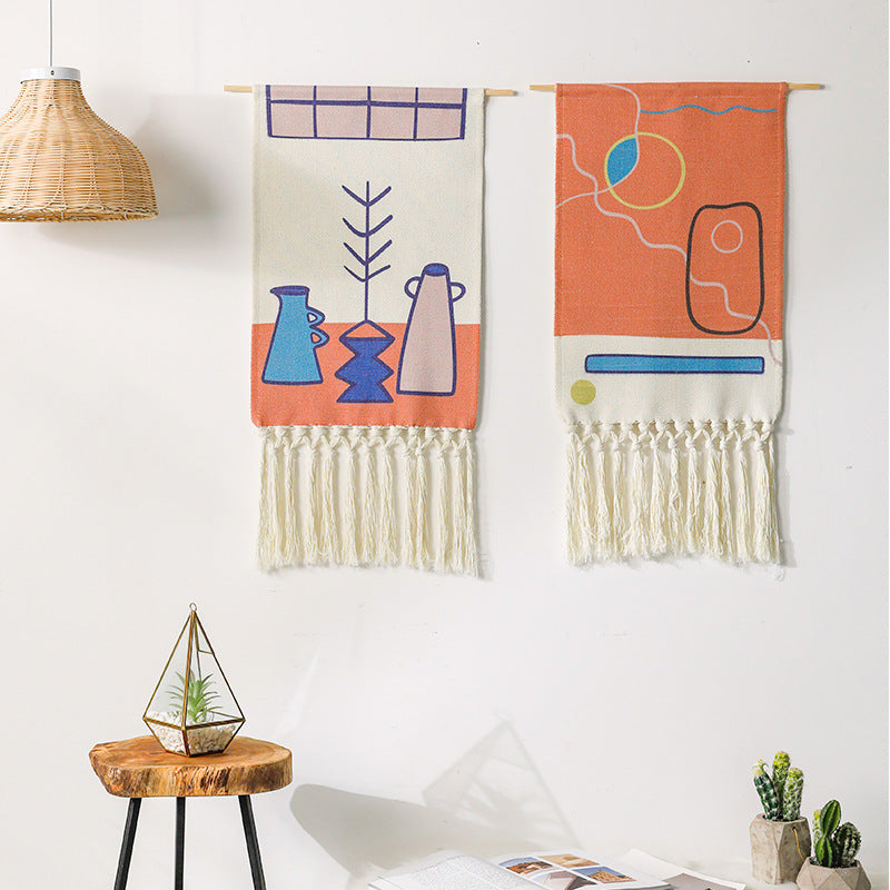Hand-woven homestay tassel tapestry decoration