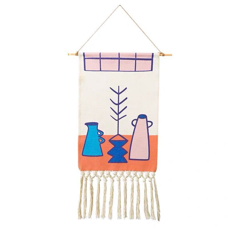 Hand-woven homestay tassel tapestry decoration